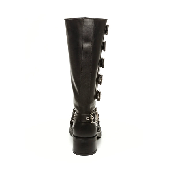 BATTLE BOOT BLACK LEATHER - Steve Madden Polska