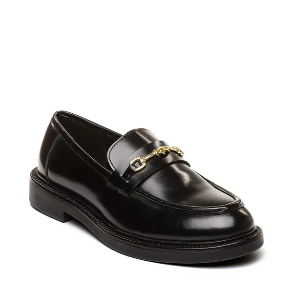 HUDDLES LOAFER BLACK LEATHER - Steve Madden Polska