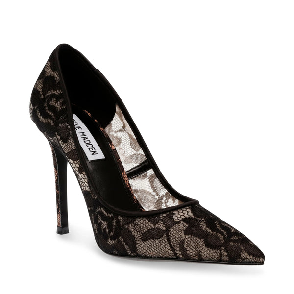 Evelyn-L Pump Blk Lace