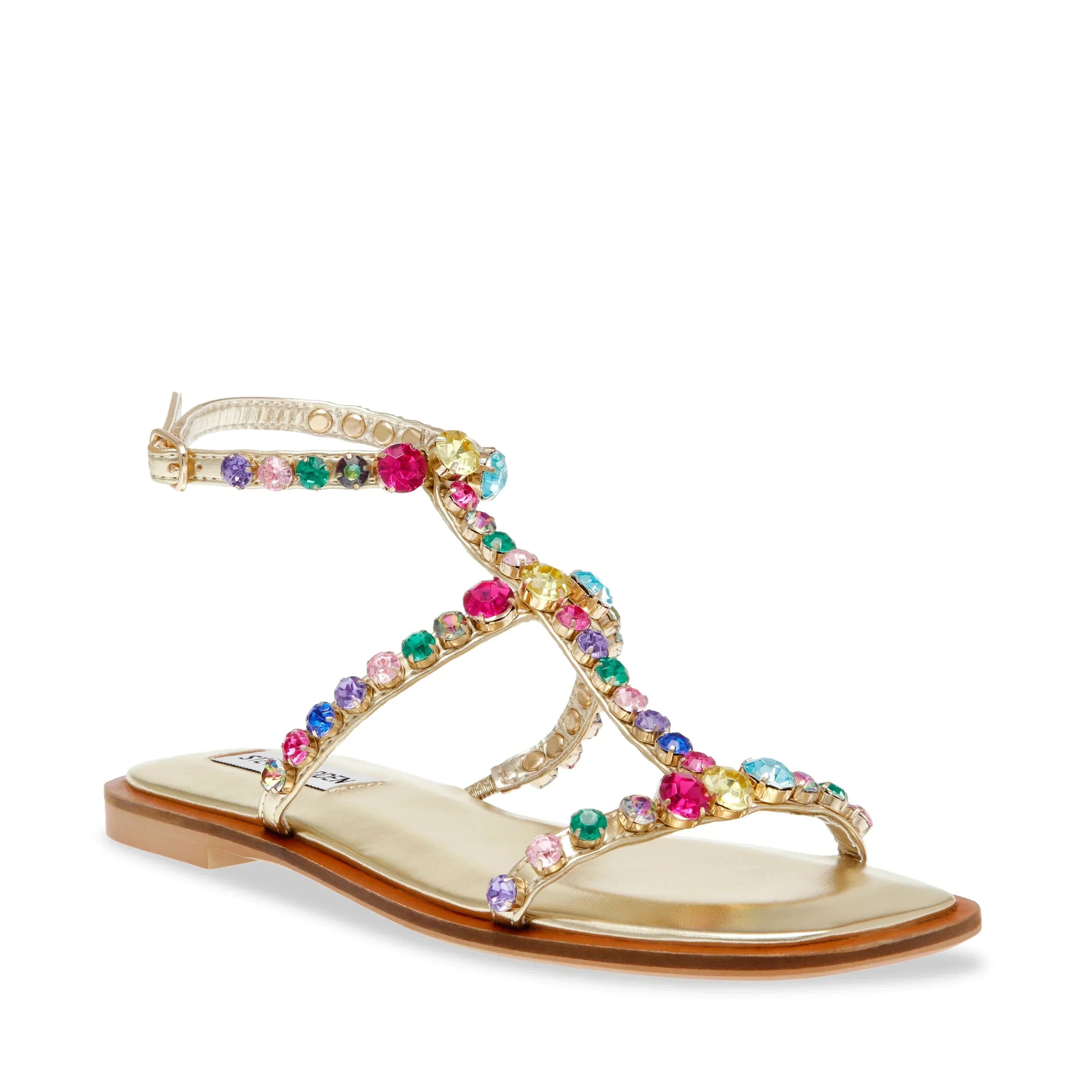 St Lucia Sandal Gold Multi- Hover Image