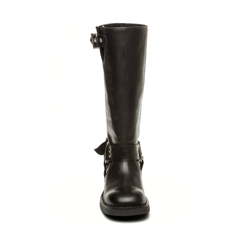 STEVE MADDEN BEAU BOOT BLACK LEATHER BLACK