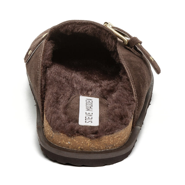 EVERGREEN MULES BROWN SUEDE