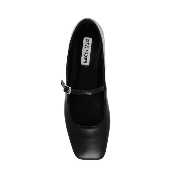 EZRI BALLERINAS BLACK LEATHER