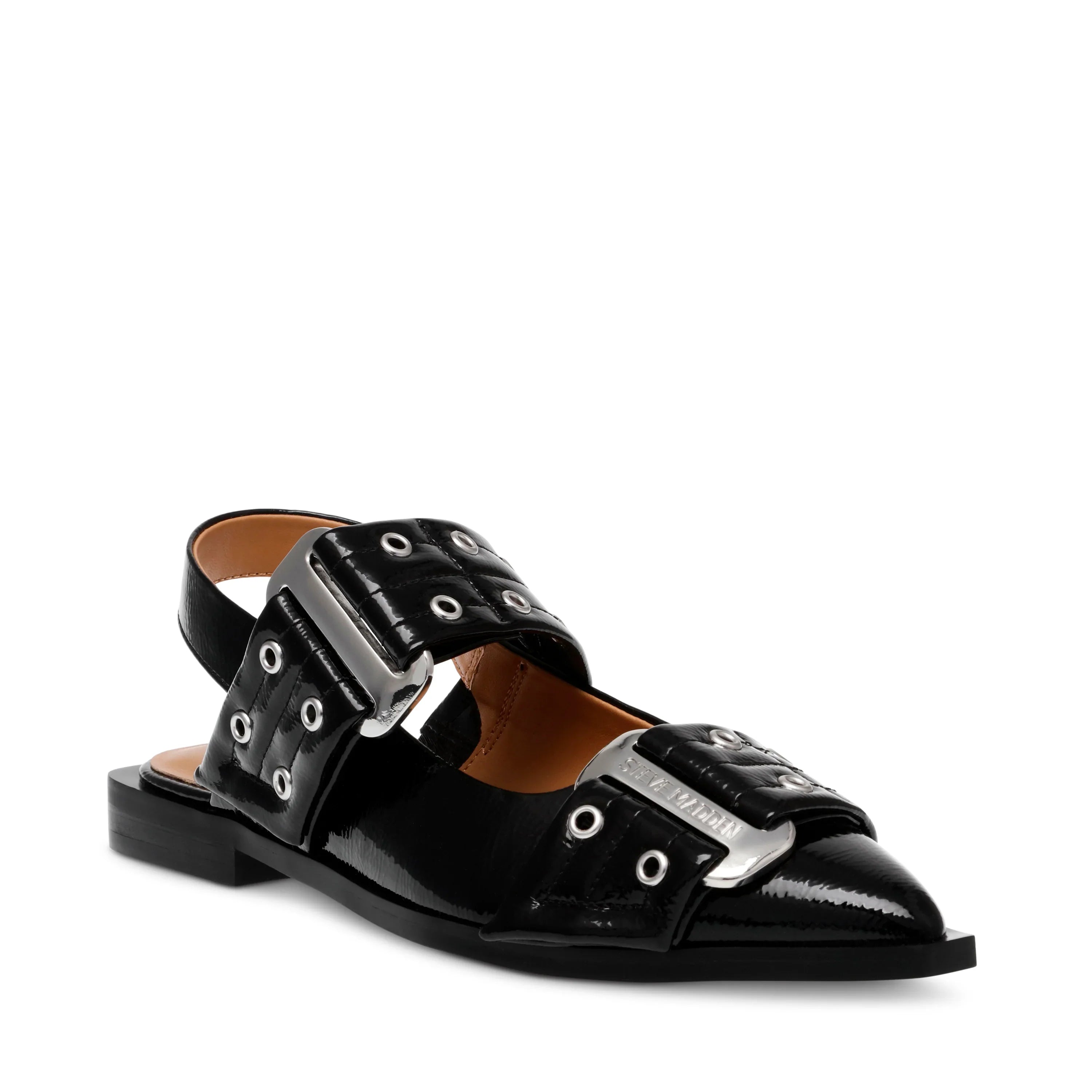 GRAND AVE SANDALS BLACK PATENT- Hover Image