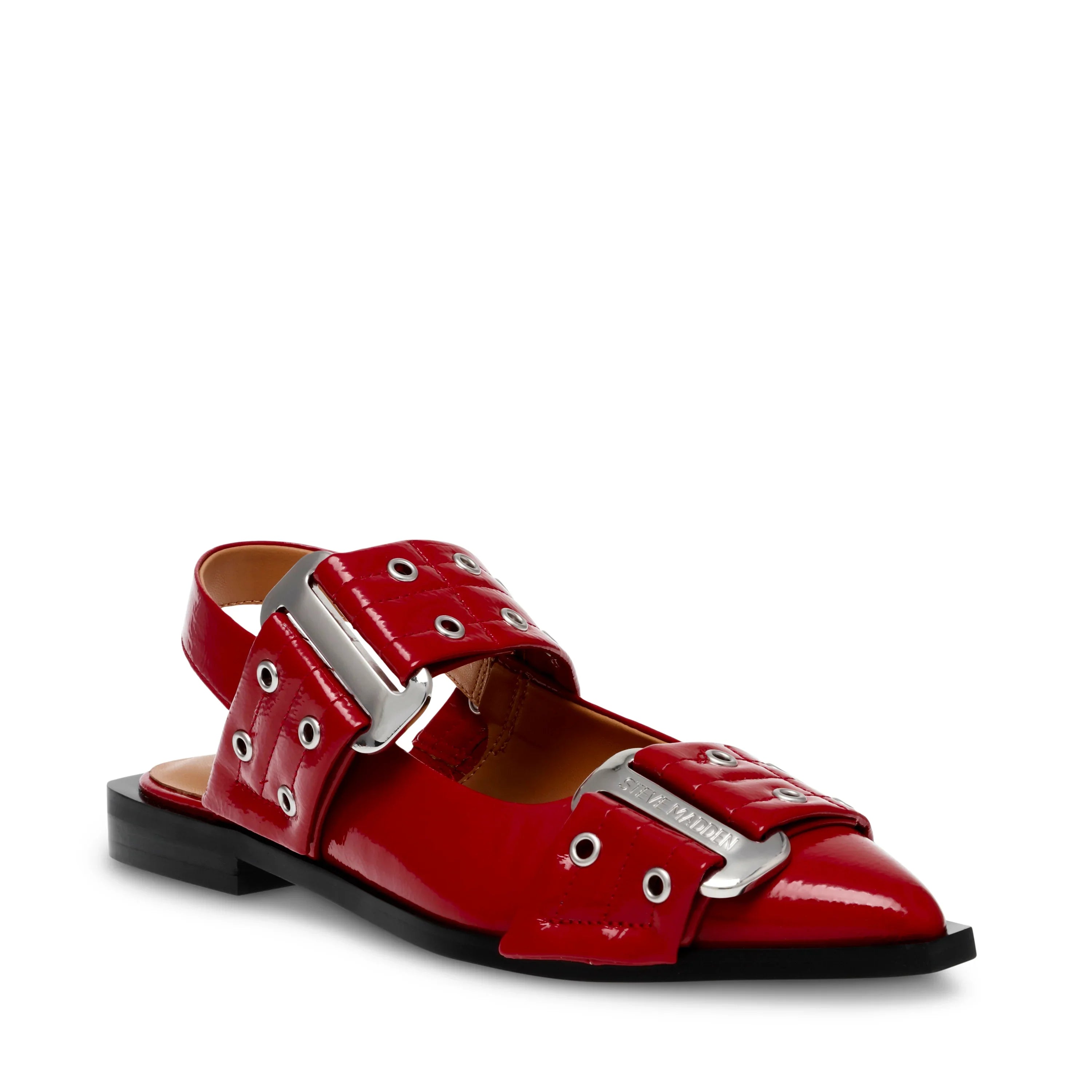 GRAND AVE SANDALS RED PATENT- Hover Image