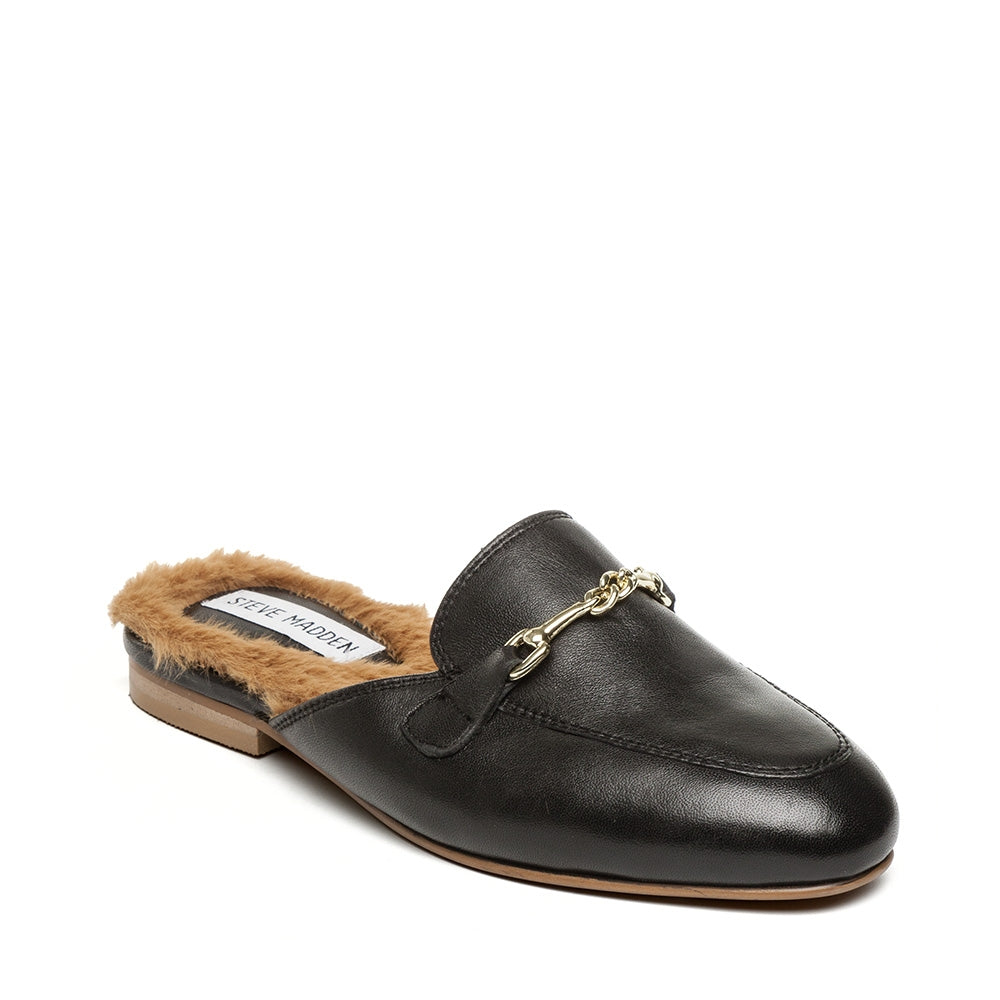 CLEODORA-F MULES BLACK LEATHER- Hover Image