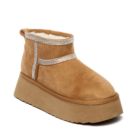 STEVE MADDEN CAMPFIRE-R BOOTIE TAN SUEDE Hnědá