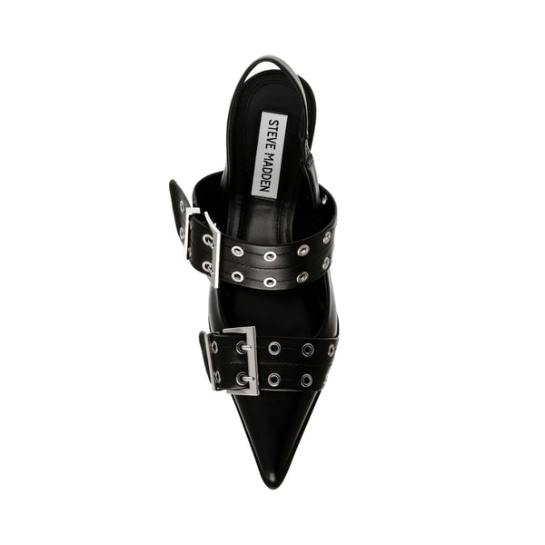 RIESLING SLINGBACKS BLACK LEATHER