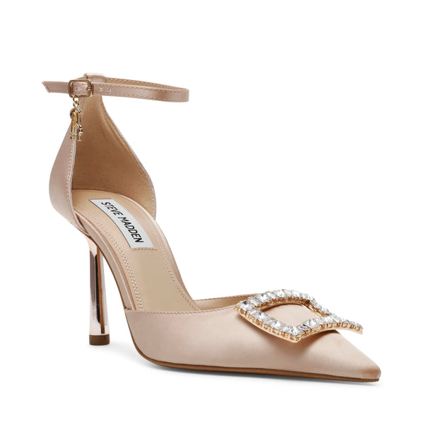 ACCESSION HEELED SANDALS CHAMP SATN