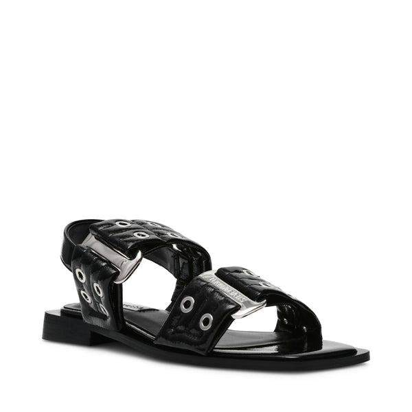 SARIA FLAT SANDALS BLACK PATENT