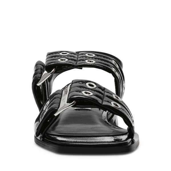 SARIA FLAT SANDALS BLACK PATENT