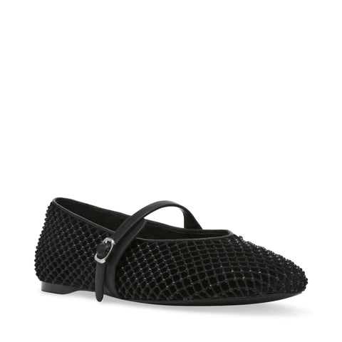 STEVE MADDEN REJOICE-R BALLERINAS BLACK BLACK