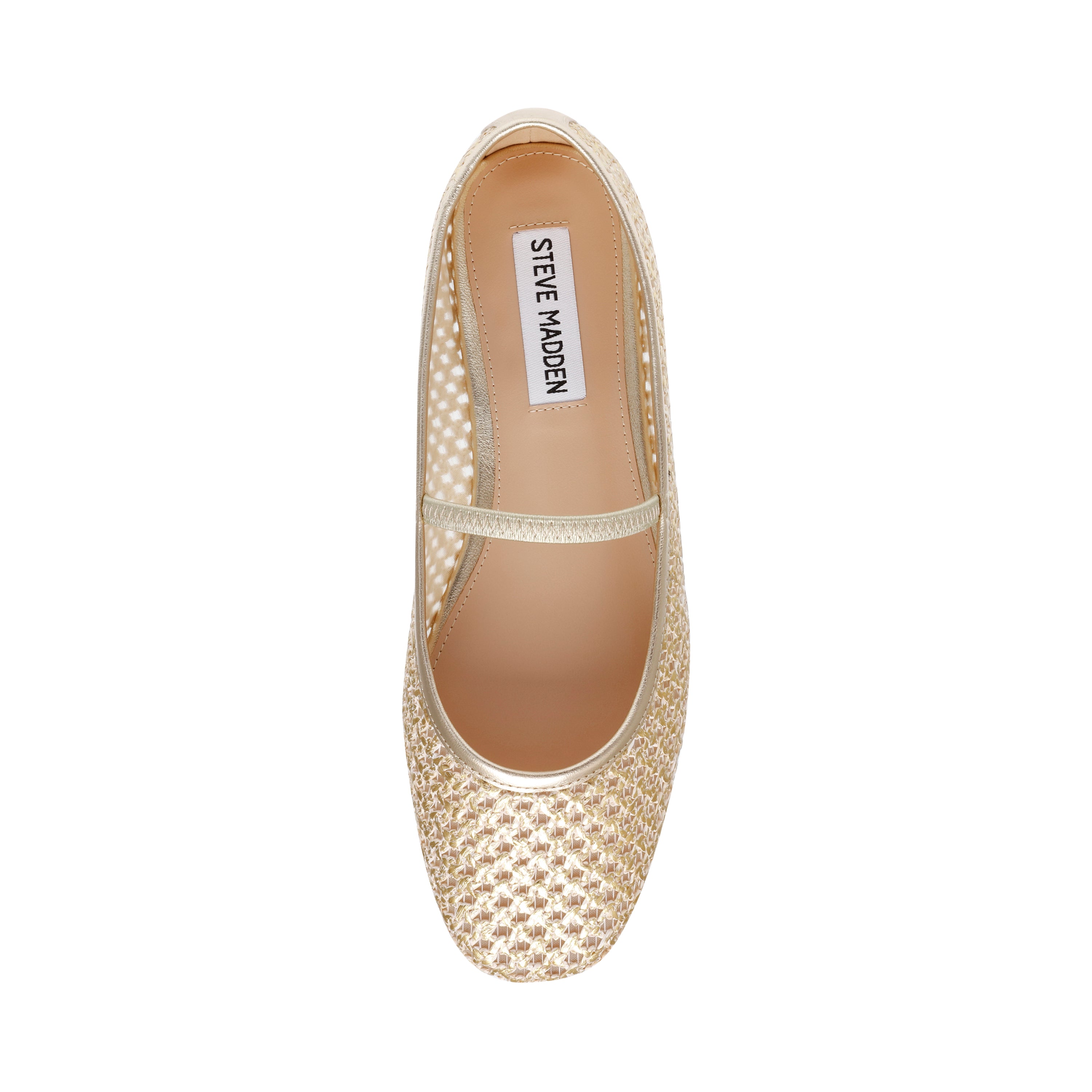 Majorca Flat Shoe GOLD RAFFIA