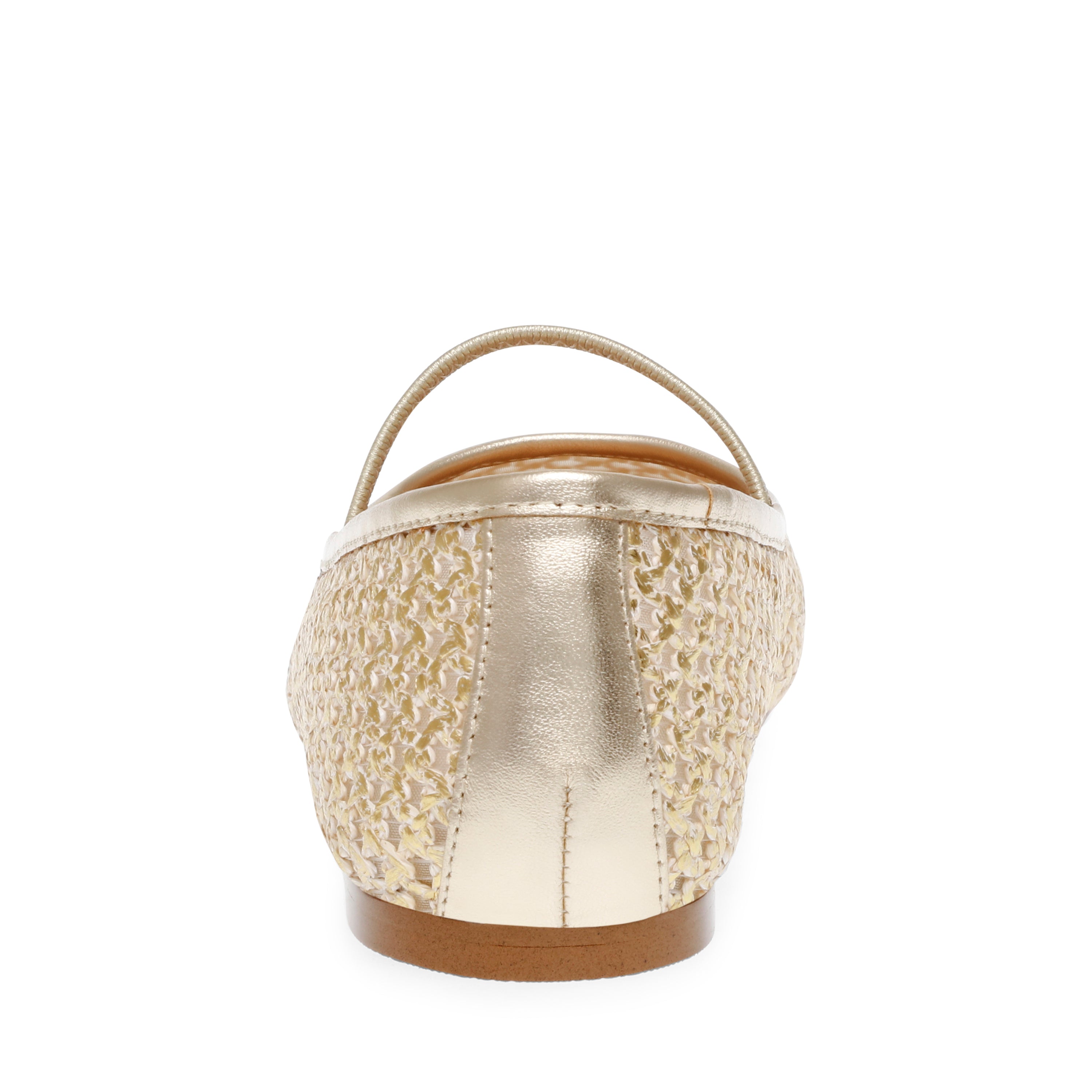 Majorca Flat Shoe GOLD RAFFIA