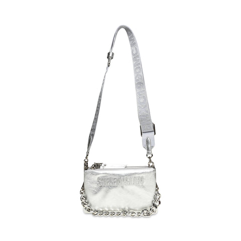 STEVE MADDEN BNICCO CROSSBODY BAG SILVER Kabelky