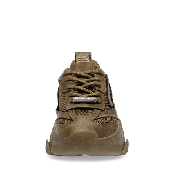 POSSESSION-E SNEAKER OLIVE DISTRESSED