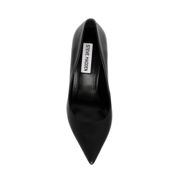 Vaze Pump Black Leather - Steve Madden Polska