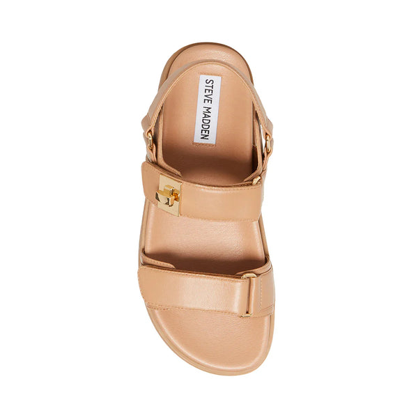 MONA SANDAL TAN LEATHER - Steve Madden Polska