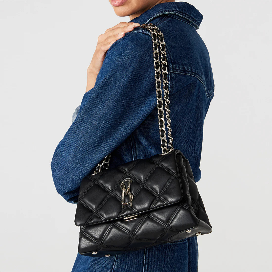 BVOLTURI CROSSBODY BAG BLK/SIL