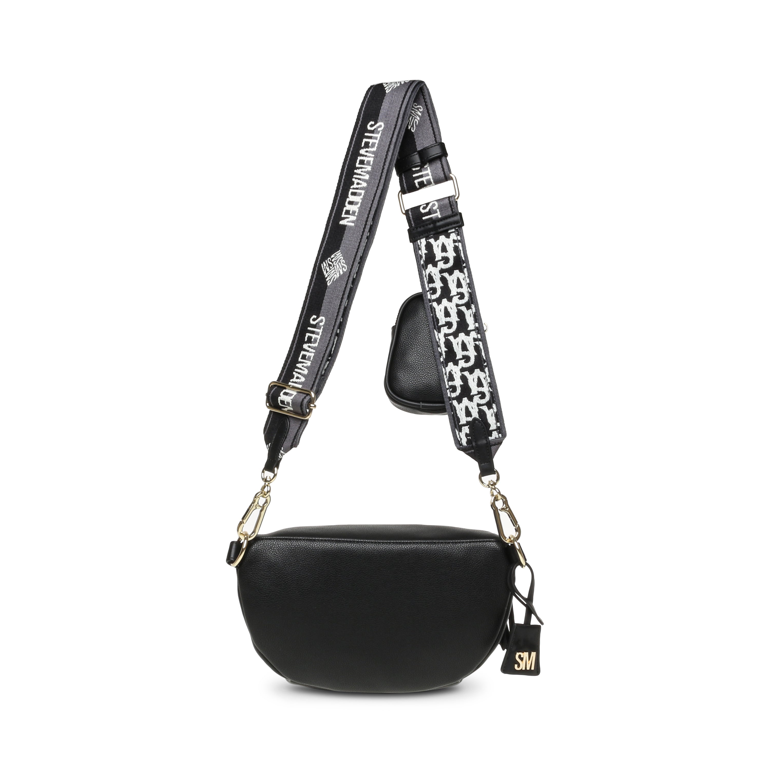 BCLARKE CROSSBODY BAG BLACK/GOLD- Hover Image