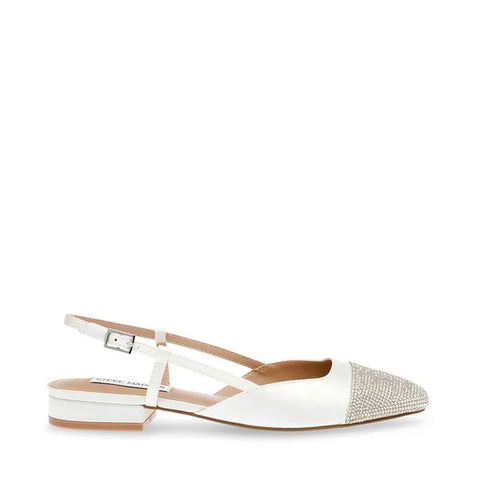 STEVE MADDEN Belinda-R Ballerina Ivory Satin Lákavé ceny