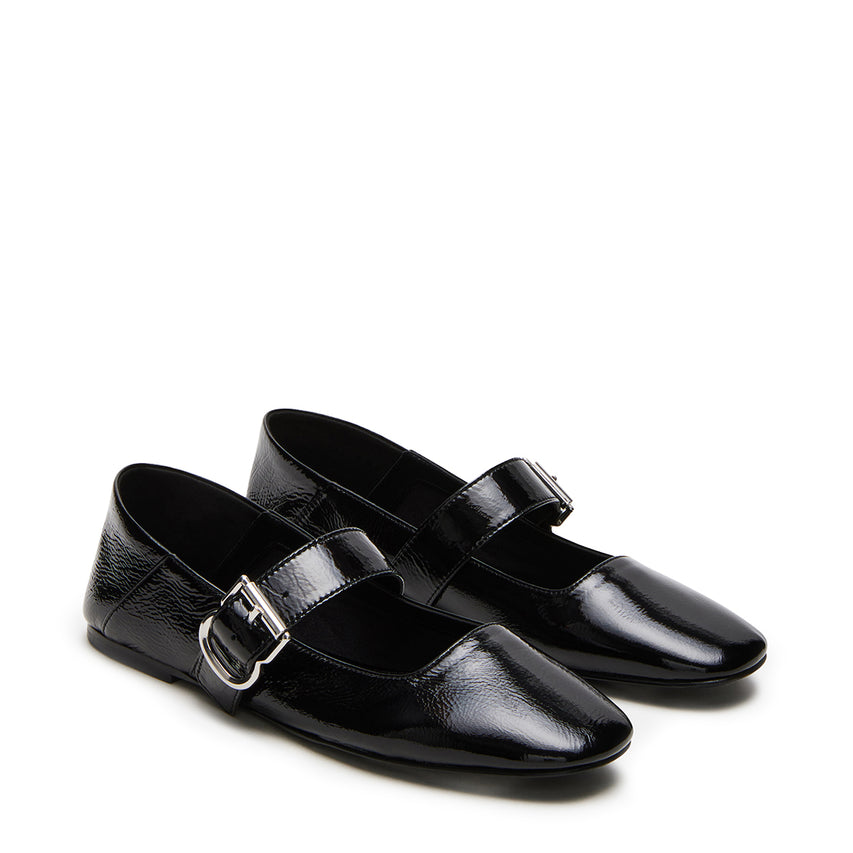 Jenni Flat Shoe BLACK LEATHER