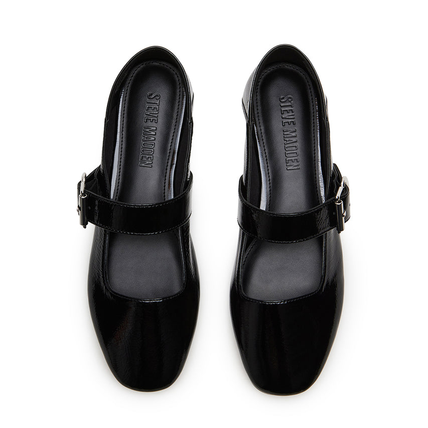 Jenni Flat Shoe BLACK LEATHER