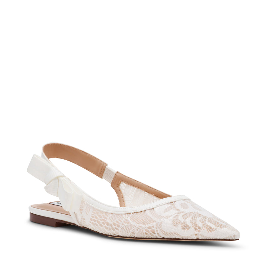 Olyvia-L Flat Shoe WHITE LACE