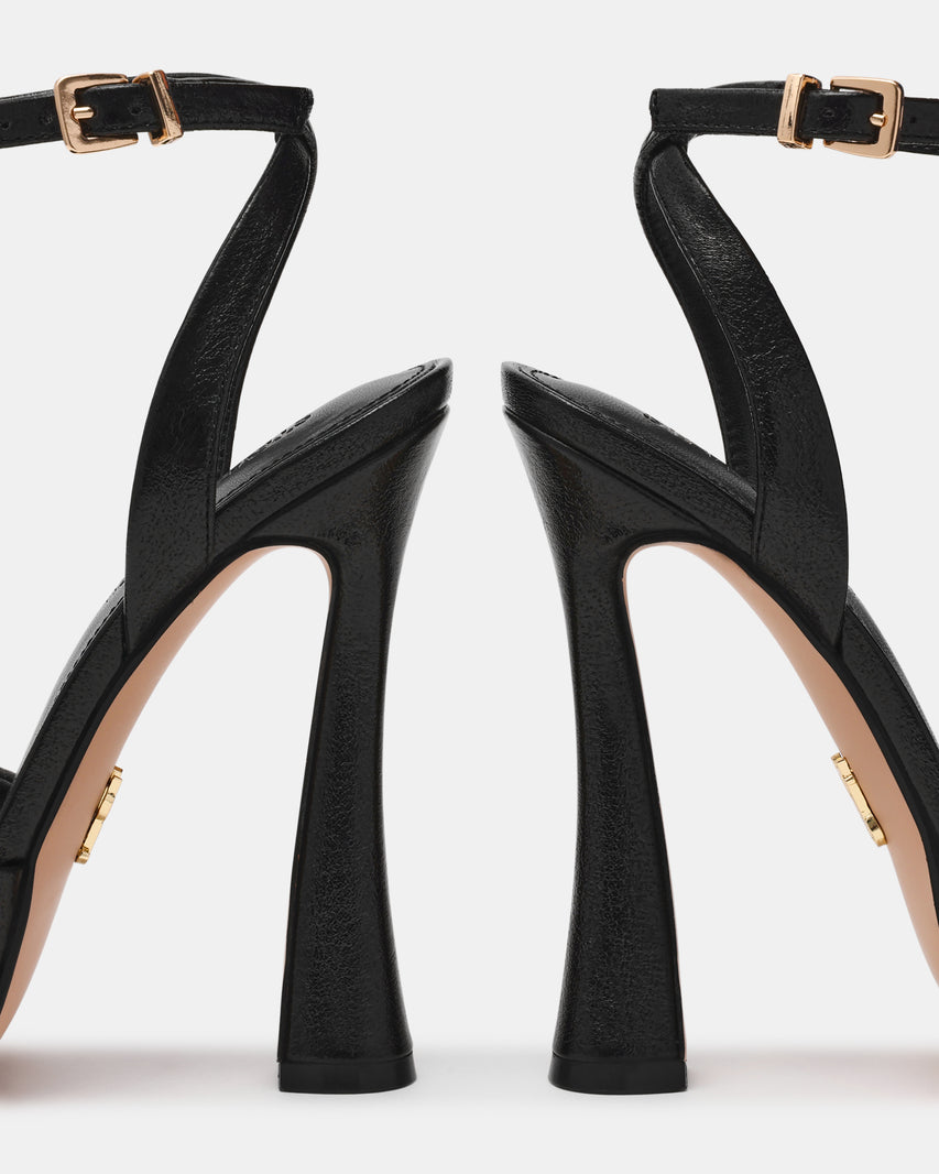 Sass Sandal BLACK LEAT